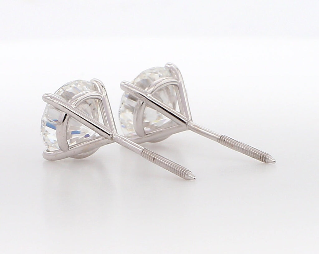 0.75ct F-G/VS-SI Martini 4 Prong Diamond Studs 14K White Gold