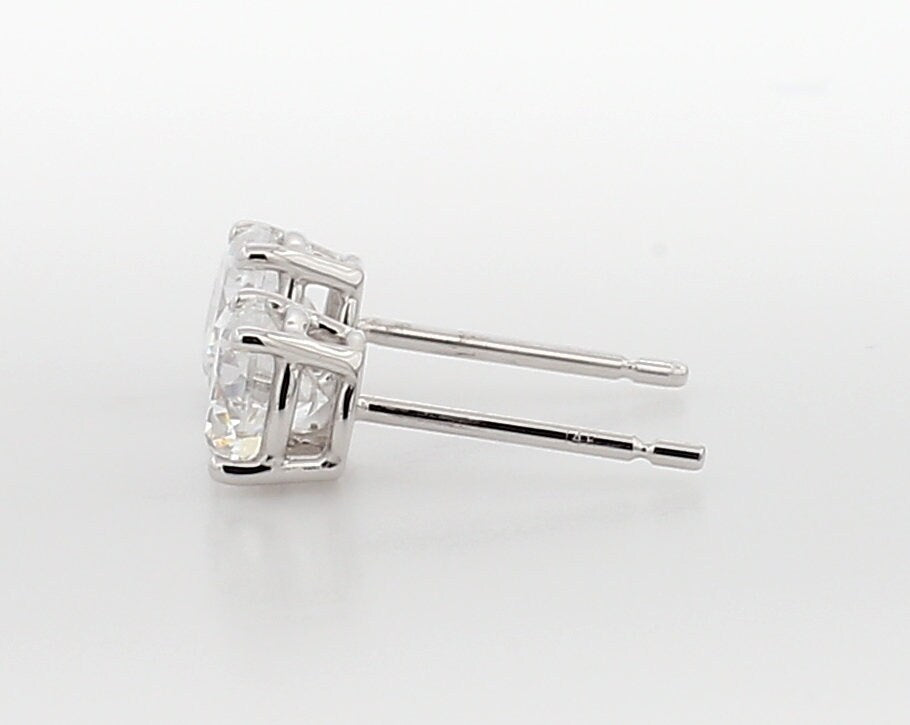 3ct tw Lab Created CVD Grown Diamond Studs Gift for 10th Anniversary| push back
