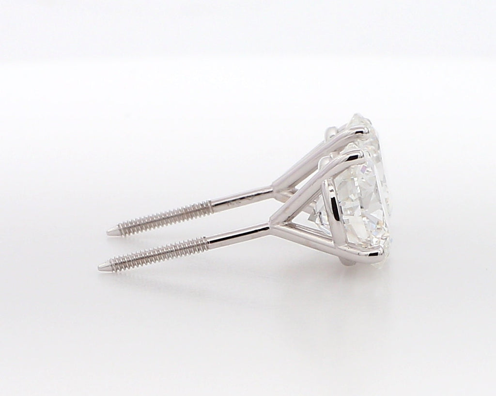 2.50CT Lab Grown Diamond Earrings: 14K White Gold Martini Studs