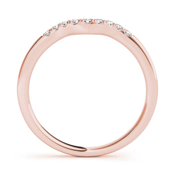Curved Bands 14 kt gold Weddingband