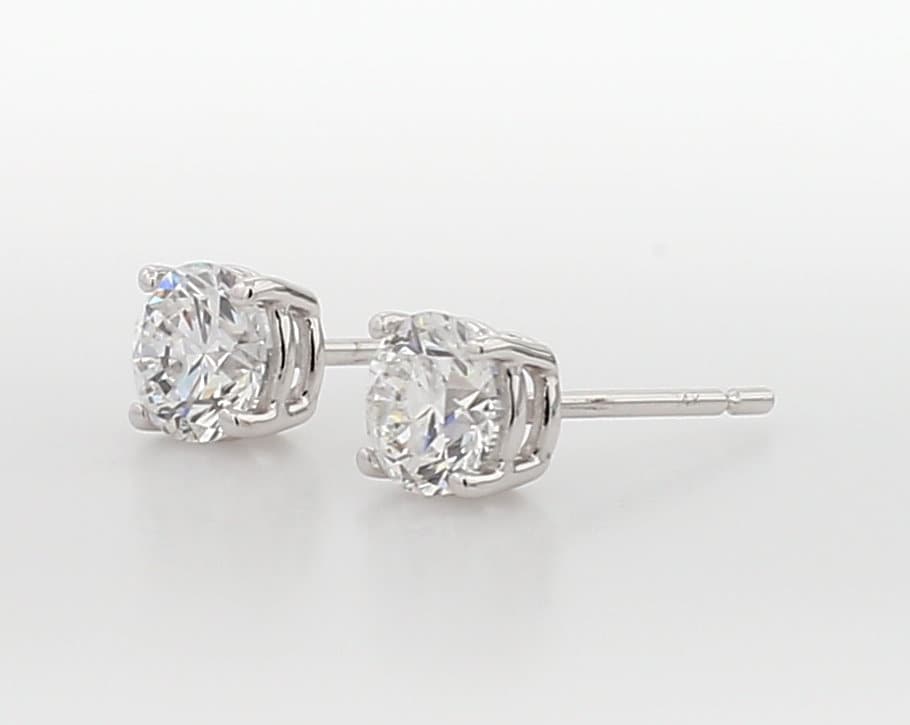 14k Gold Lab Grown Diamond Stud Earrings: 0.5 Carat Total Weight