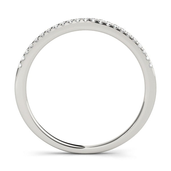 14kt Gold Wedding Band with Lab Grown Diamonds