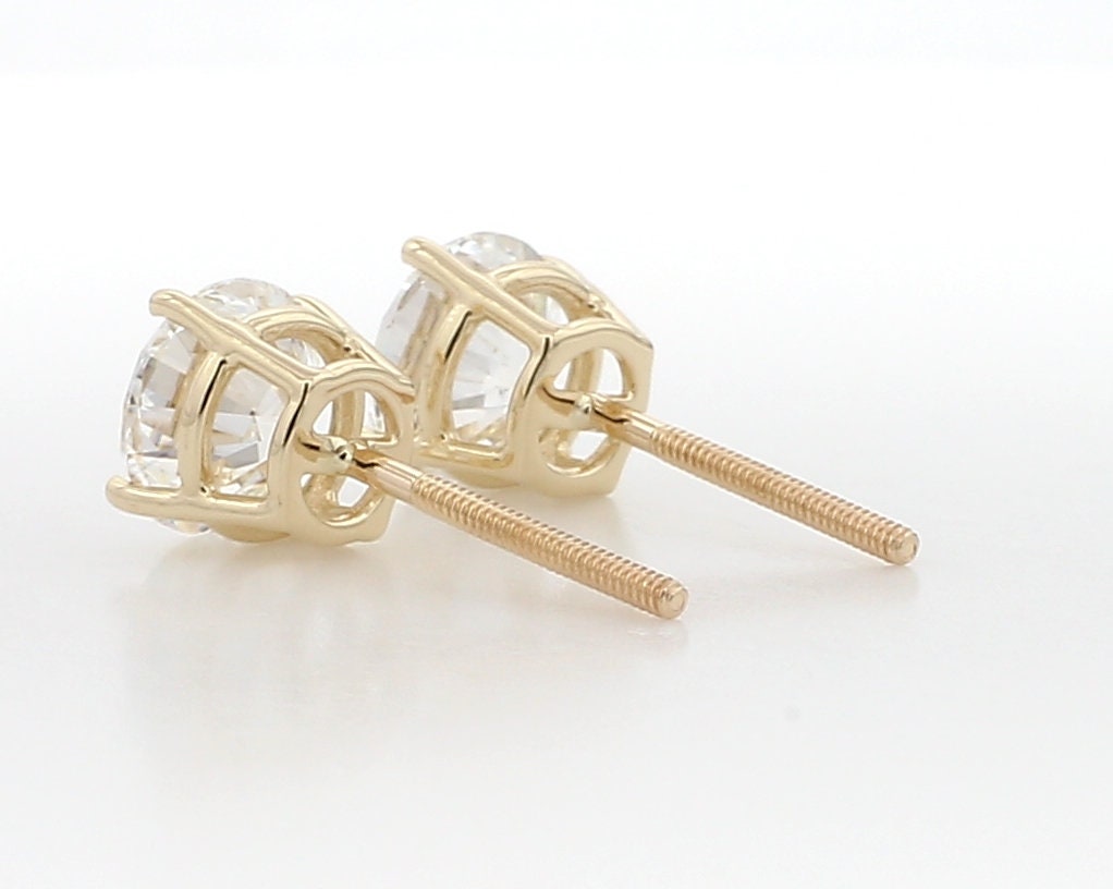 Lab Grown Diamond Stud Earrings: 0.75 Ct TW, 14K White Gold