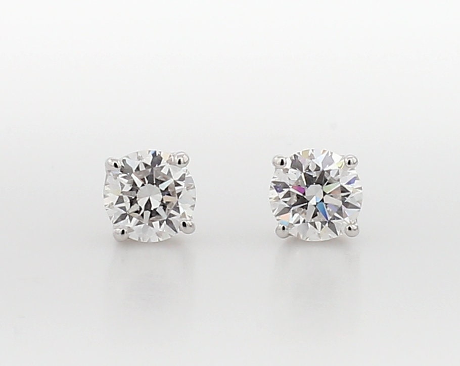 3ct tw Lab Created CVD Grown Diamond Studs Gift for 10th Anniversary| push back