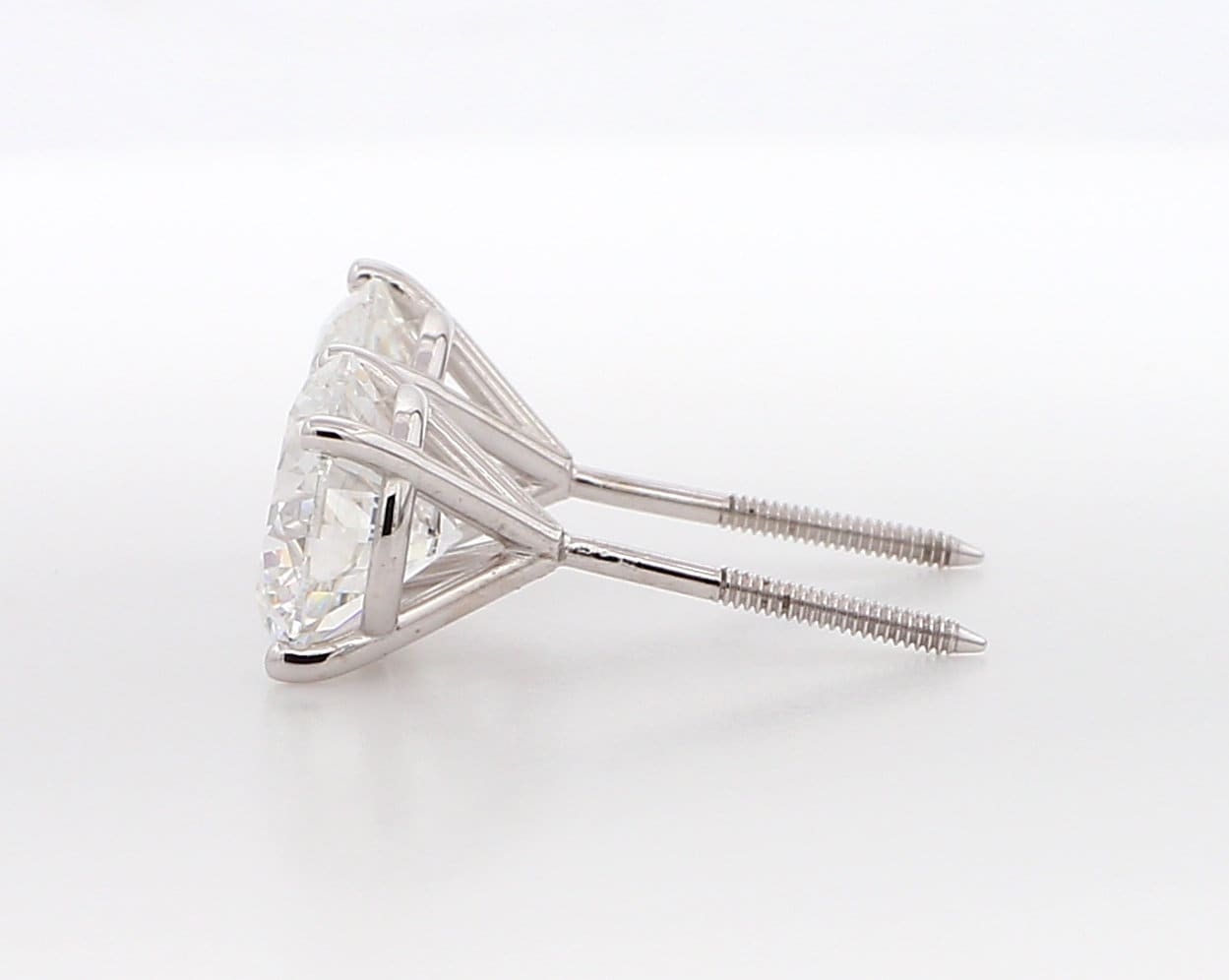 14K White Gold 1.50ct Lab Grown Diamond Martini Stud Earrings