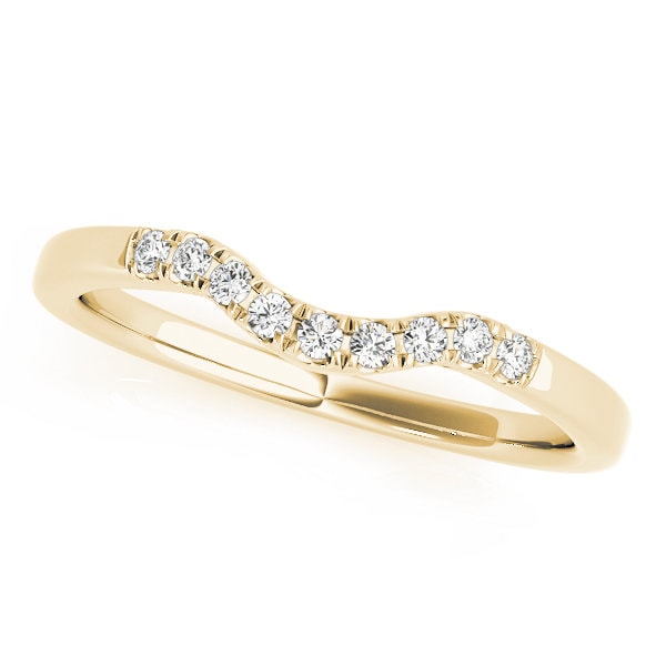 Curved Bands 14 kt gold Weddingband
