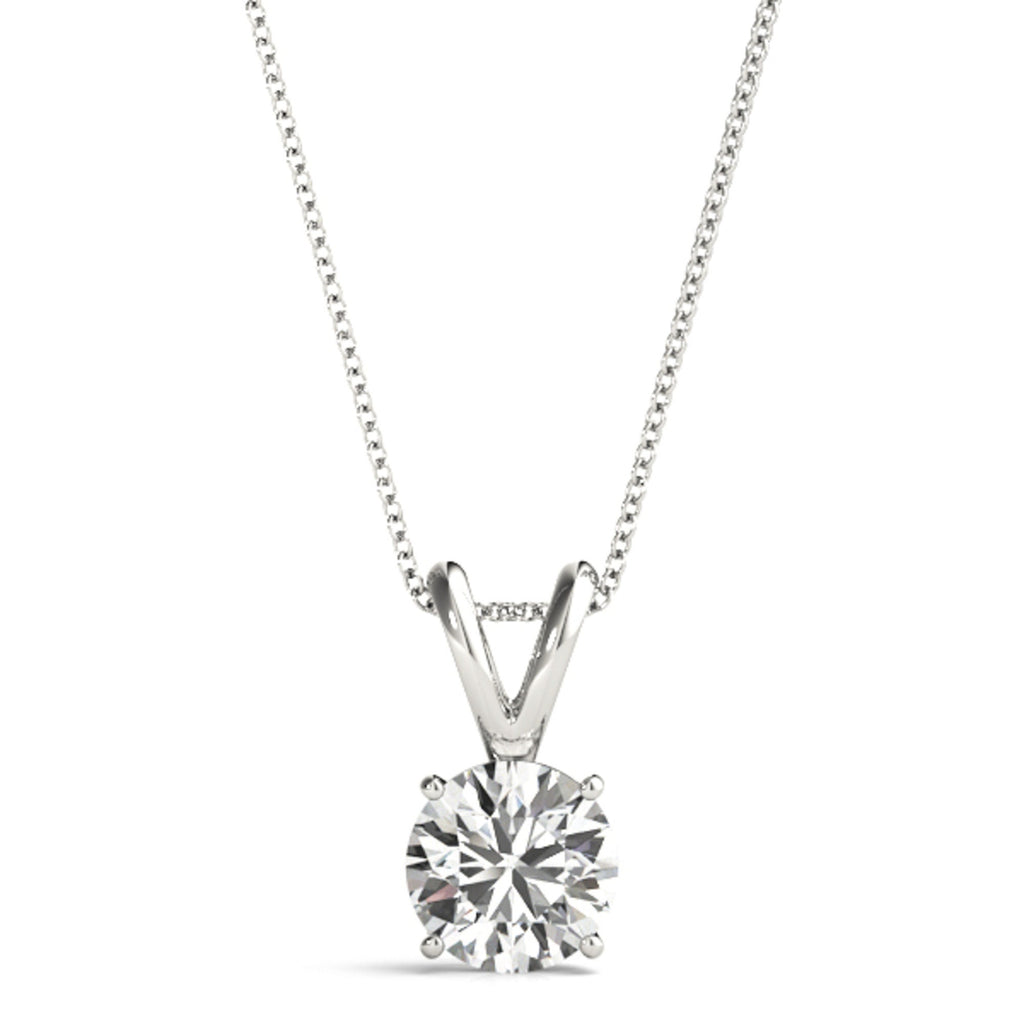 1.25 Ct Lab Grown Diamond Solitaire Necklace, 14Kt Gold (F-G, VS)
