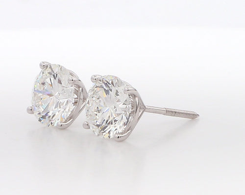 0.75ct F-G/VS-SI Martini 4 Prong Diamond Studs 14K White Gold
