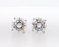 0.75ct F-G/VS-SI Martini 4 Prong Diamond Studs 14K White Gold