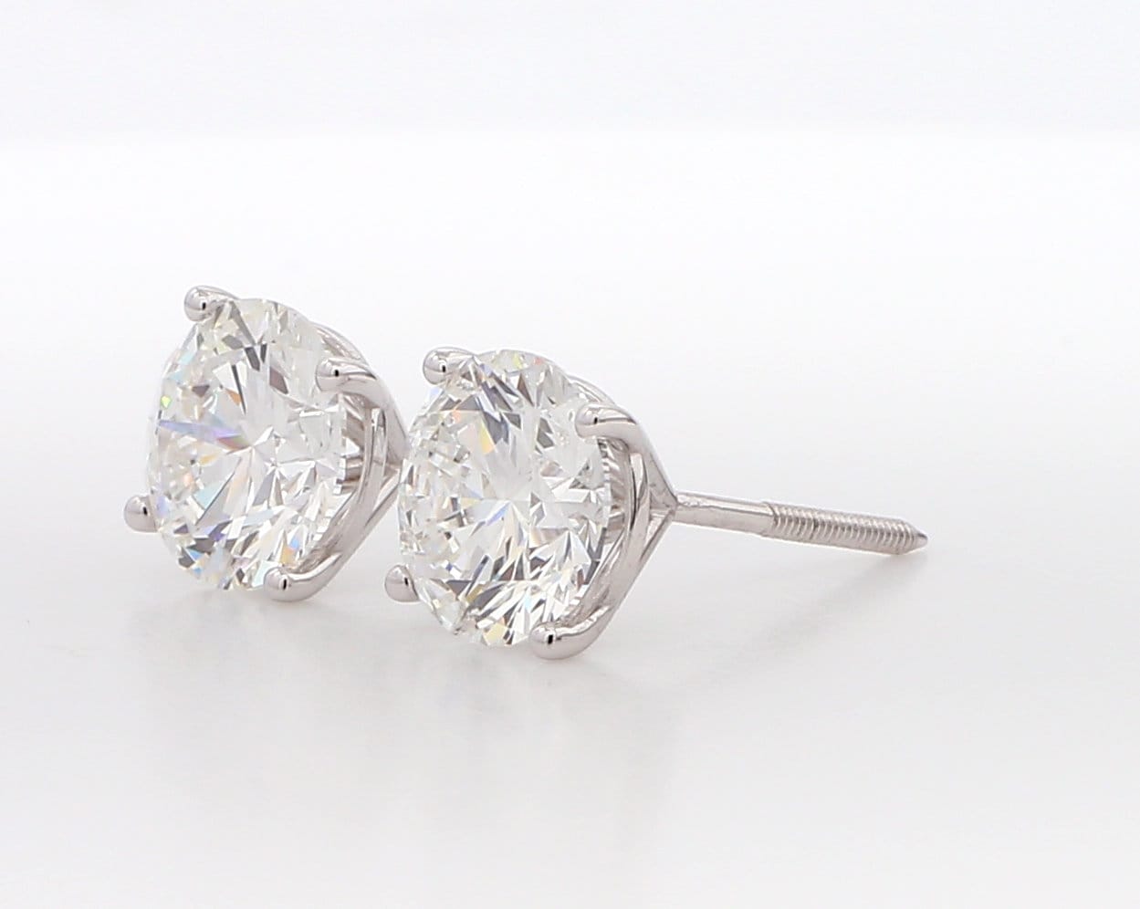 14K White Gold 1.50ct Lab Grown Diamond Martini Stud Earrings