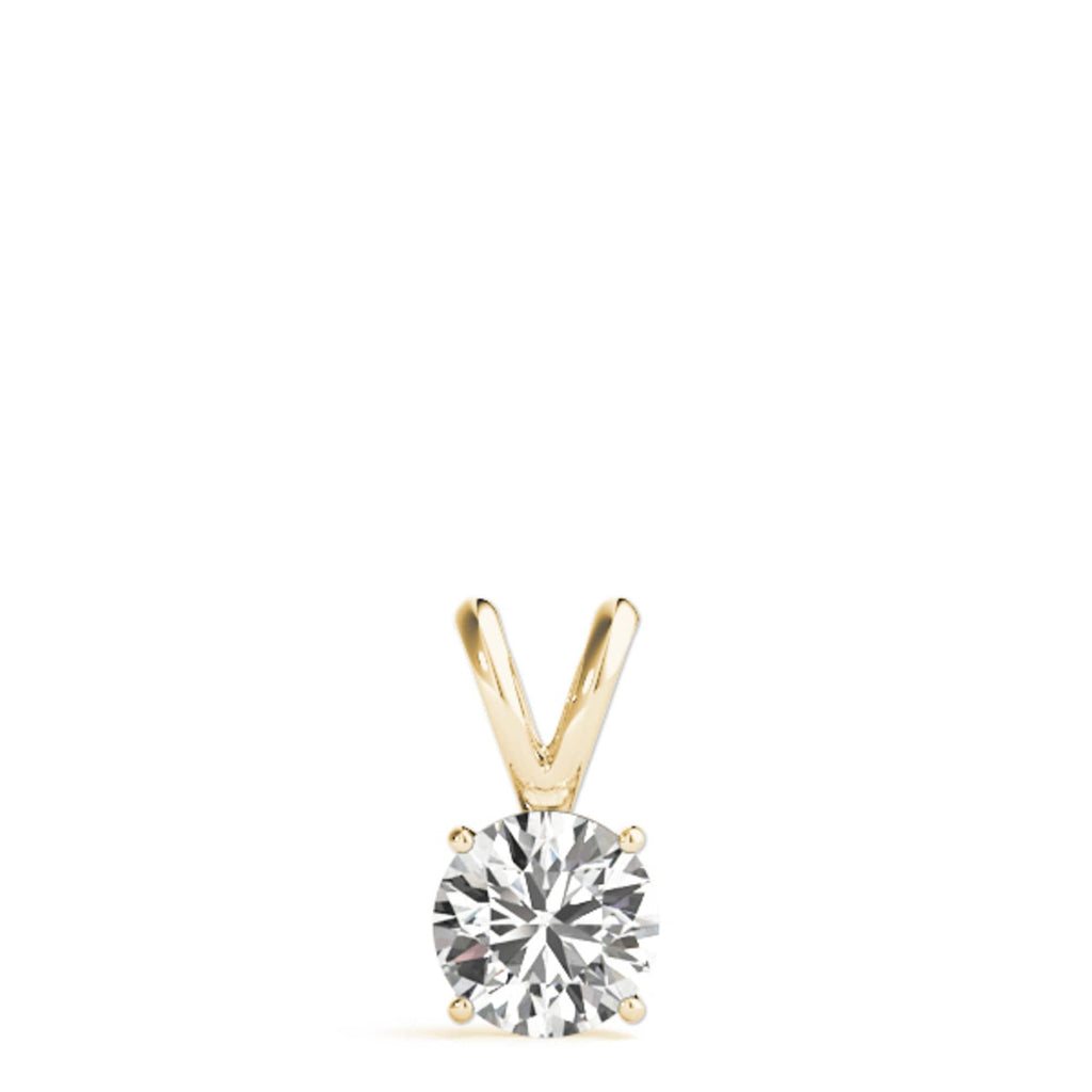 14Kt Gold Lab Grown Diamond Solitaire Pendant Necklace (2.25 Ct)