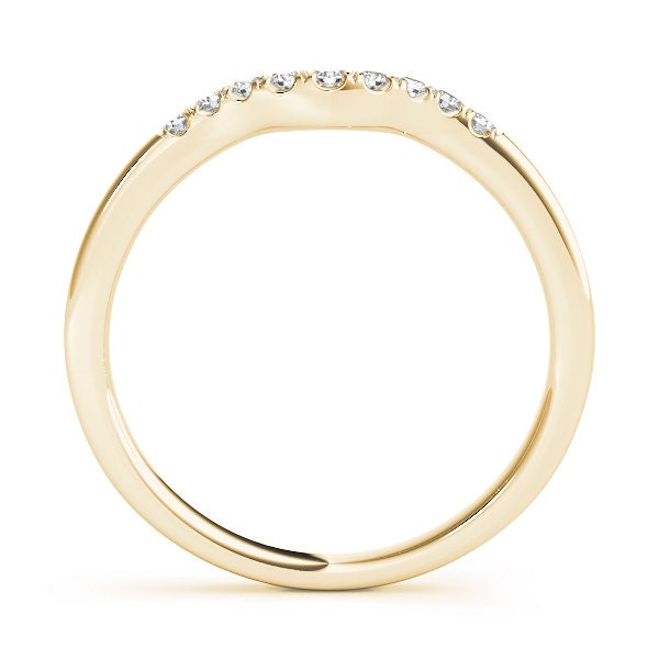 Curved Bands 14 kt gold Weddingband