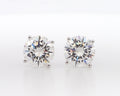 Round Cut Diamond 4-Prong Martini Stud Earrings 14 Karat Gold