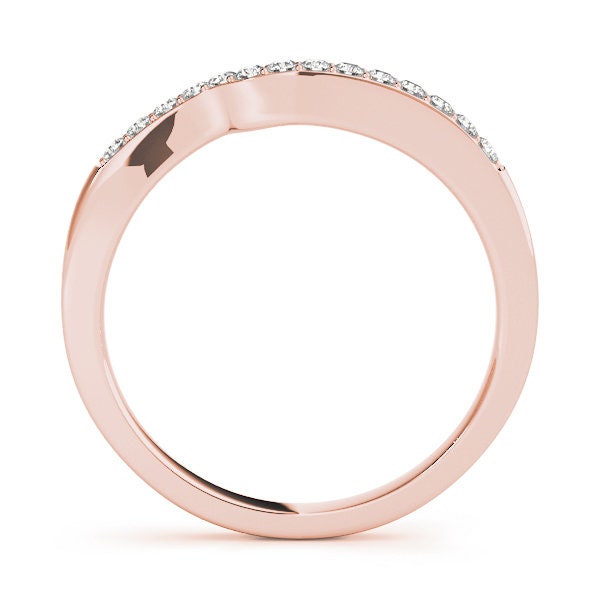 Curved Bands 14 kt gold Weddingband