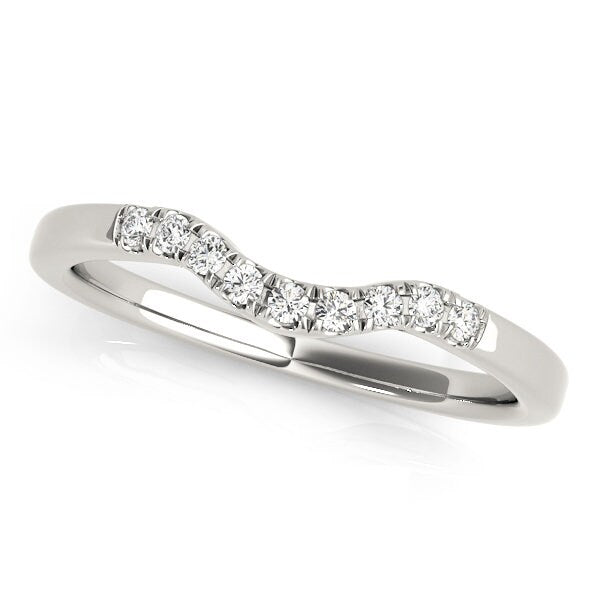 Curved Bands 14 kt gold Weddingband