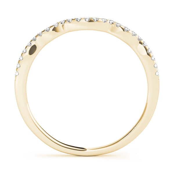 Curved Bands 14 kt gold Weddingband