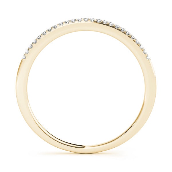 Prong Set 14 kt gold Weddingband