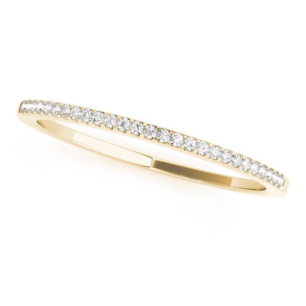 Prong Set 14 kt gold Weddingband