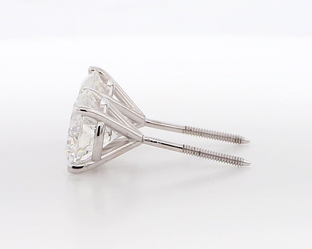 2.50CT Lab Grown Diamond Earrings: 14K White Gold Martini Studs