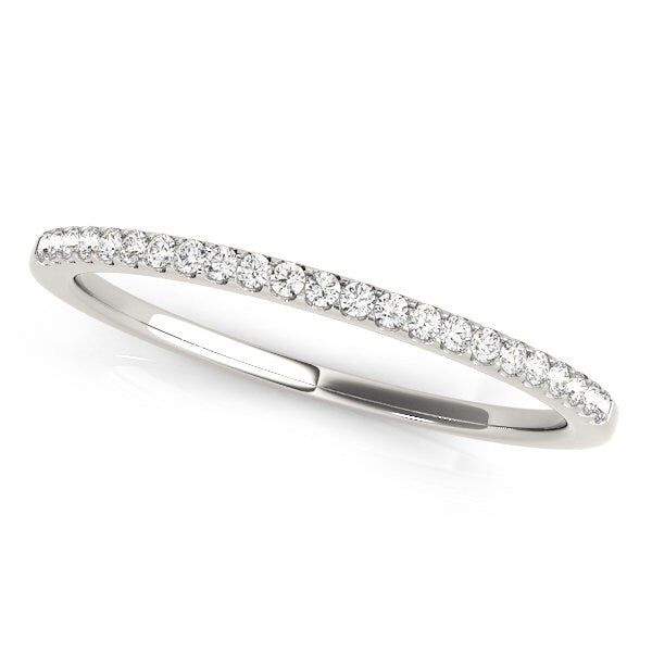 14kt Gold Wedding Band with Lab Grown Diamonds