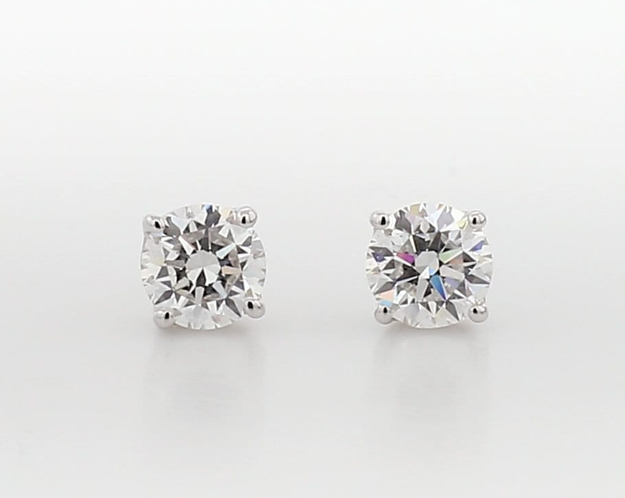 2.00CT Round Brilliant Cut 14K Yellow/White Gold lab  Diamond Push Back Basket Earrings