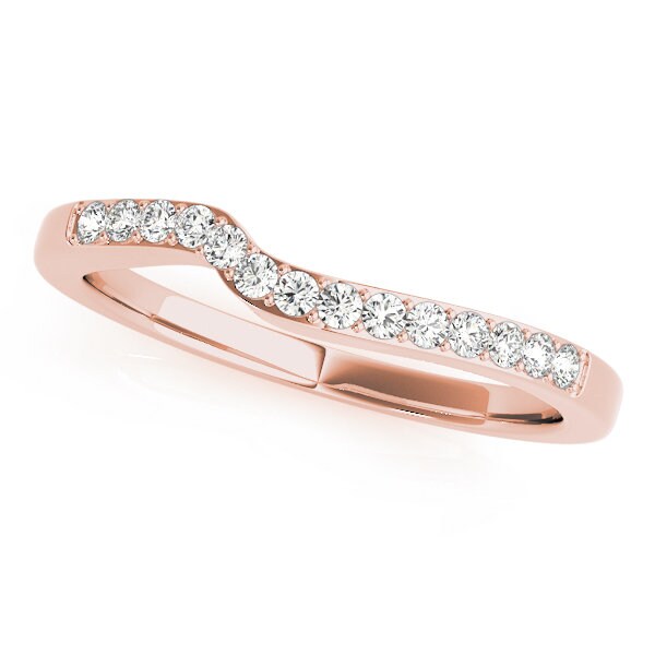 Curved Bands 14 kt gold Weddingband