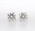 Lab Grown Diamond Stud Earrings: 0.75 Ct TW, 14K White Gold