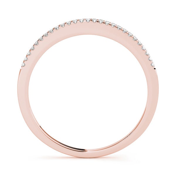 Prong Set 14 kt gold Weddingband