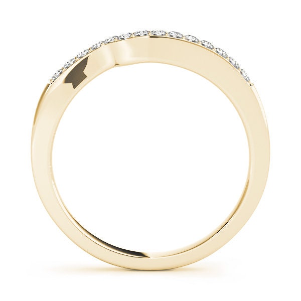 Curved Bands 14 kt gold Weddingband