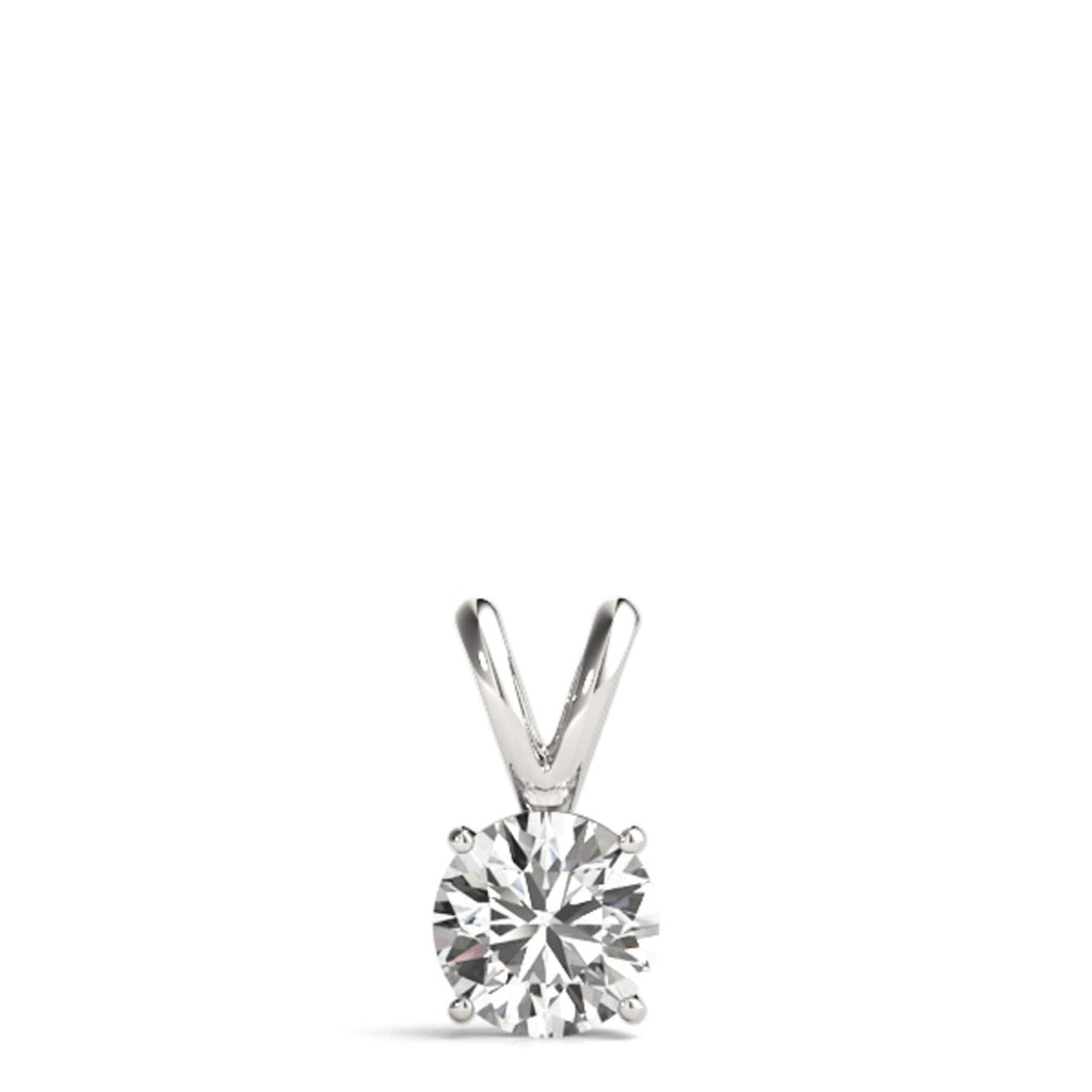 1.50 Ct Lab Grown Diamond Solitaire Necklace: 14Kt Gold Pendant