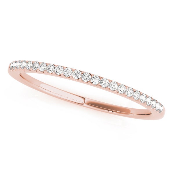 14kt Gold Wedding Band with Lab Grown Diamonds