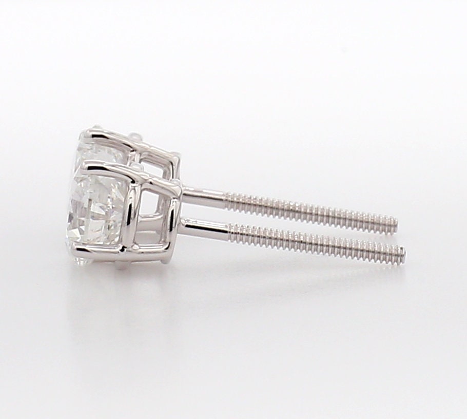 Lab Grown Diamond Stud Earrings: 0.75 Ct TW, 14K White Gold