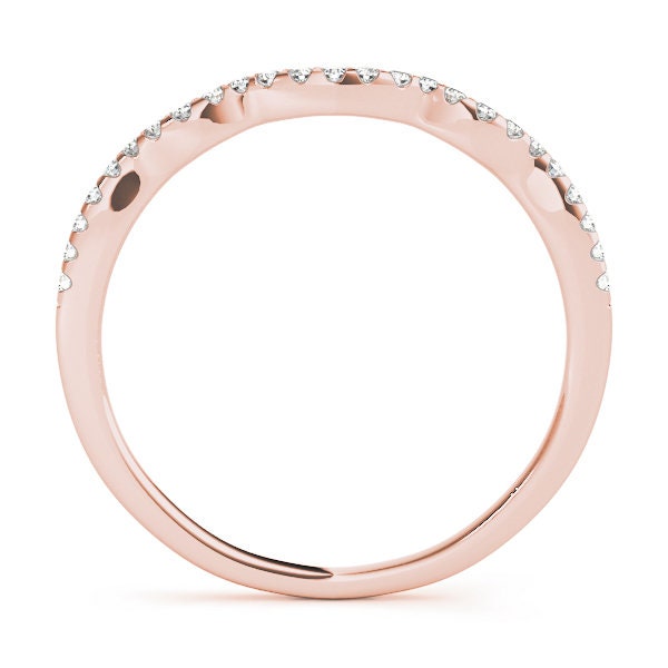 Curved Bands 14 kt gold Weddingband