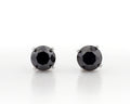 1.25CT Round Black Diamond Studs: 14K Gold Earrings