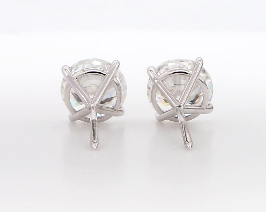 2.50CT Lab Grown Diamond Earrings: 14K White Gold Martini Studs