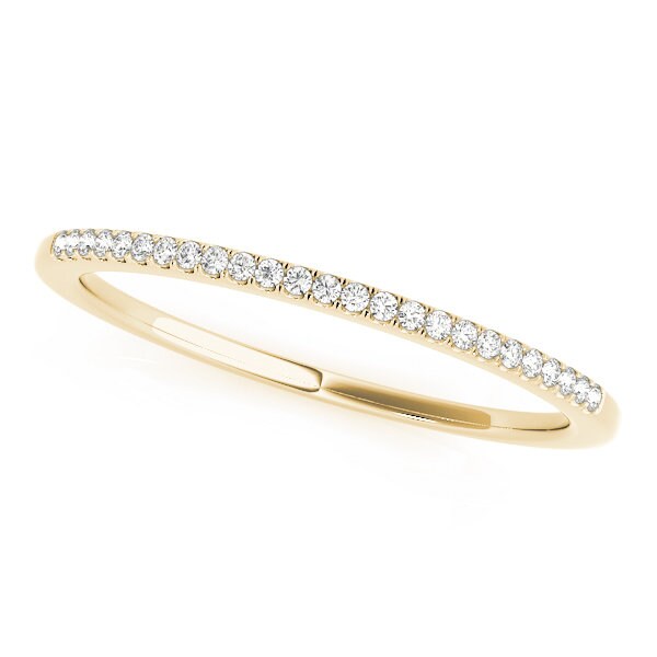 Prong Set 14 kt gold Weddingband