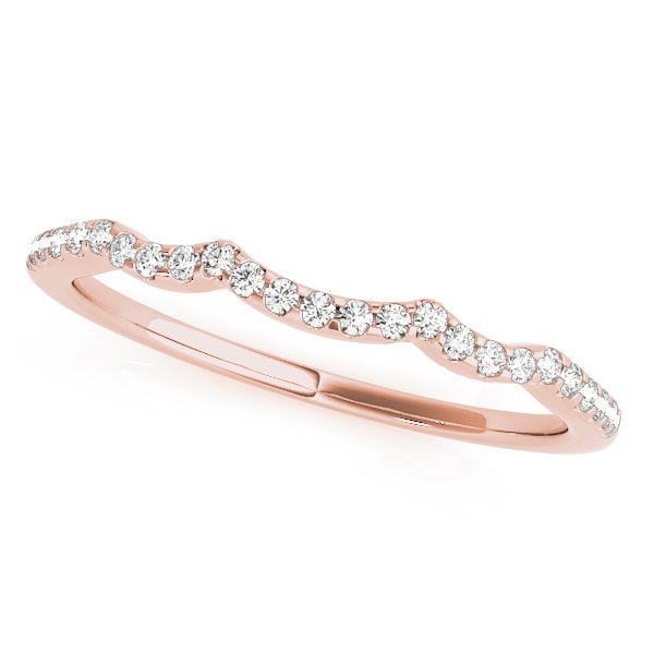 Curved Bands 14 kt gold Weddingband