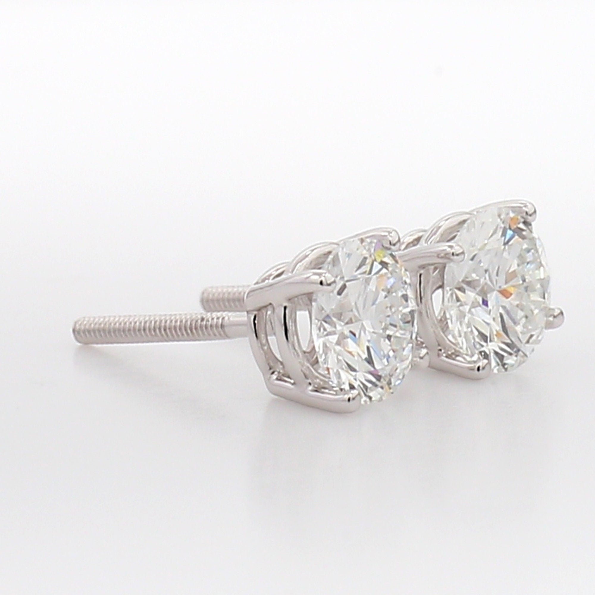 3ct tw Lab Created CVD Grown Diamond Studs Gift for 10th Anniversary| screw back