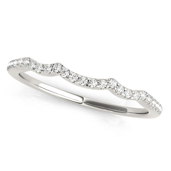 Curved Bands 14 kt gold Weddingband