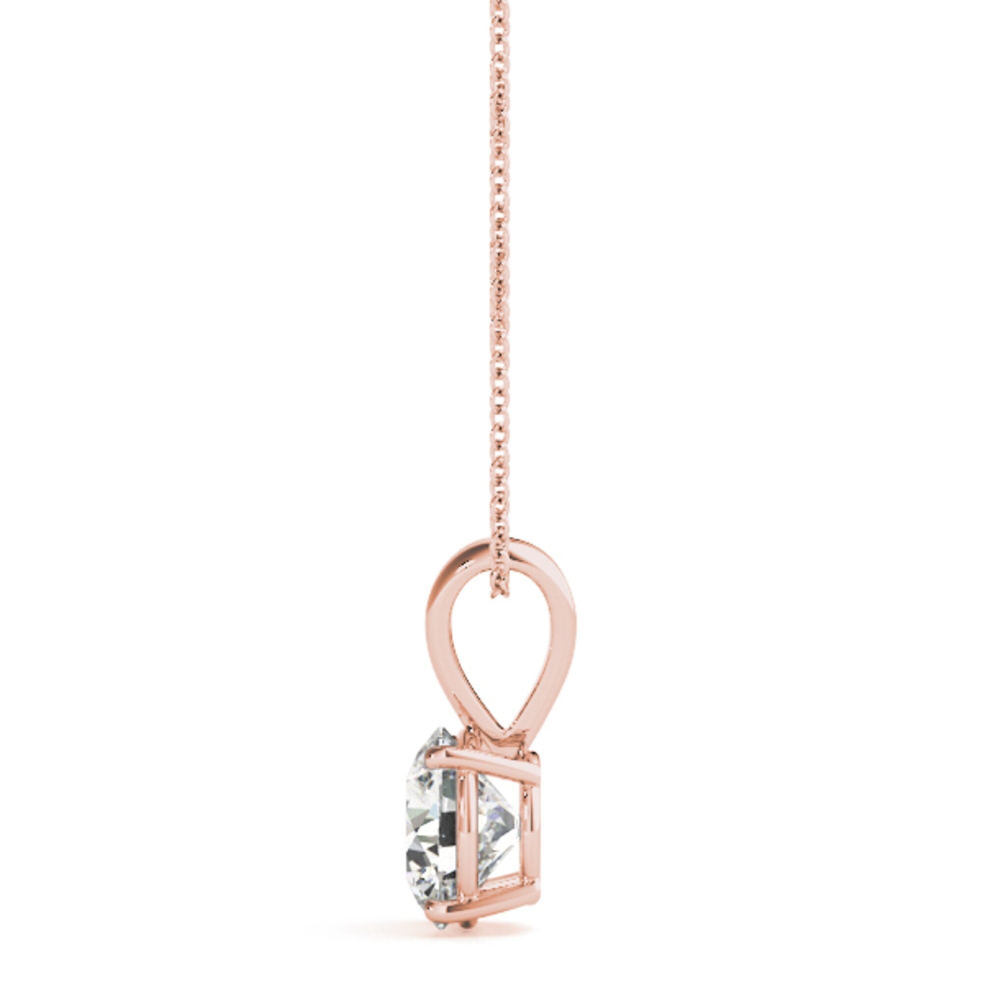 1.25 Ct Lab Grown Diamond Solitaire Necklace, 14Kt Gold (F-G, VS)