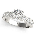 Lab Grown Diamond 14K White Gold Single Row Channel Set Engagement Ring || IGI Certified